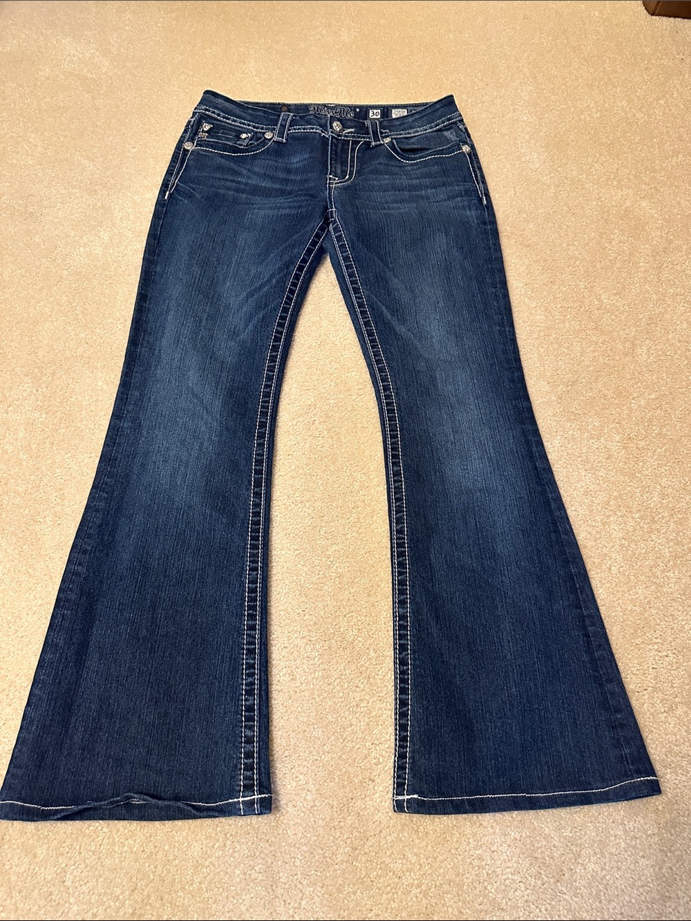 Miss Me Dark Blue Flare Jeans size 30X 30